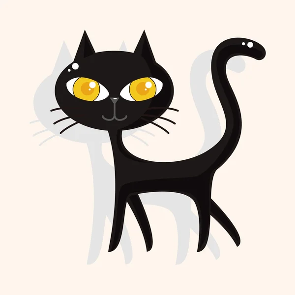 Elementos temáticos gato malvado — Vector de stock