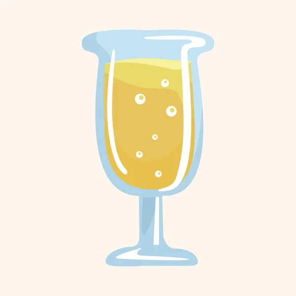 Champagne thema-elementen — Stockvector