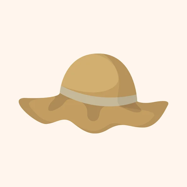 Elementos temáticos sombrero de pesca — Vector de stock