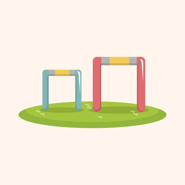 Instalaciones del parque de atracciones elementos temáticos — Vector de stock