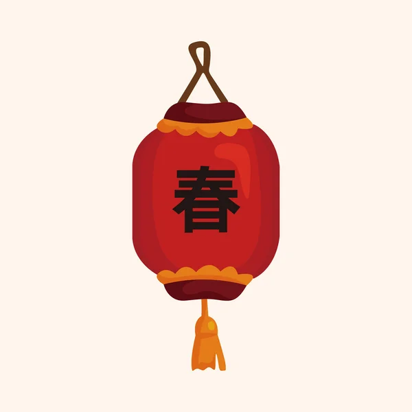 Китайский новогодний тематический элемент, китайский декоративный фонарь — стоковый вектор
