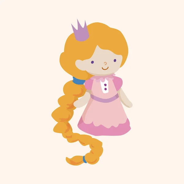 Fairytale princess theme elements — Stock Vector