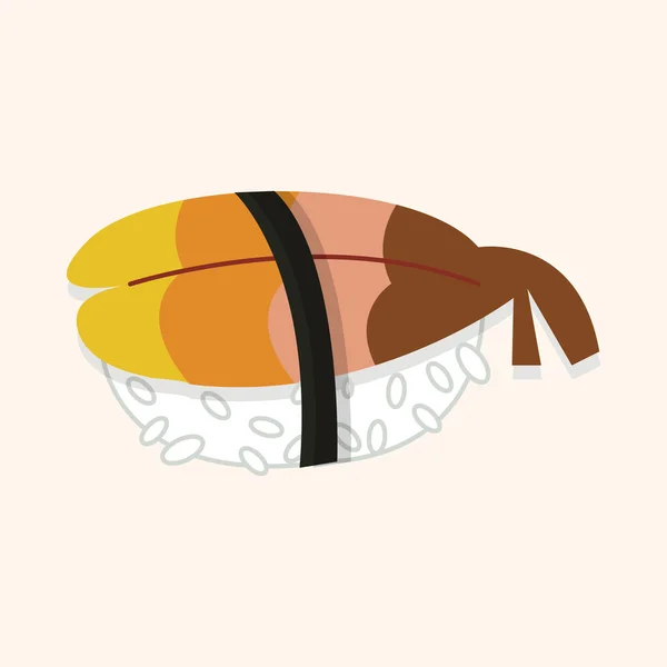 Japanese food sushi theme elements — Stock Vector