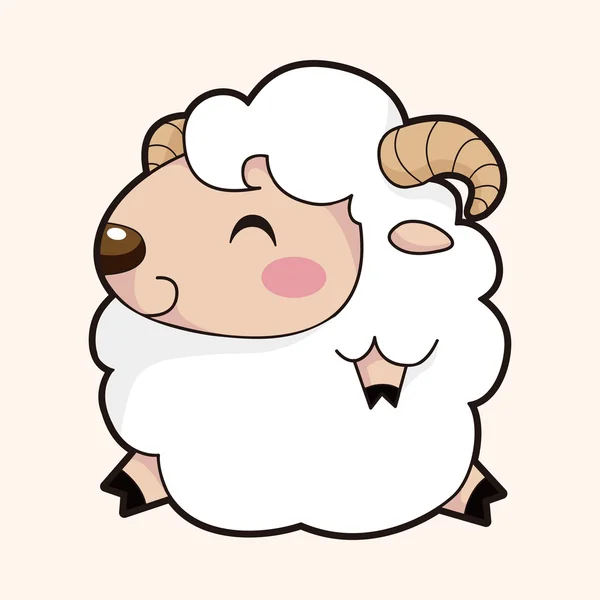 Animal sheep cartoon theme elements — Stock Vector