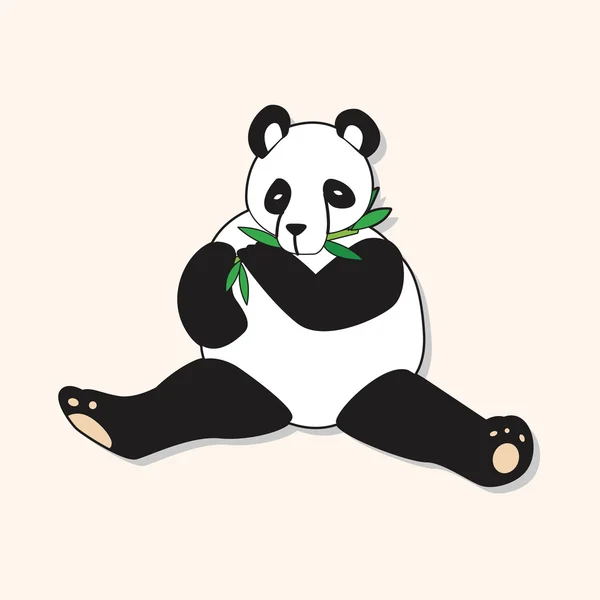 Djur panda tecknad temaelement — Stock vektor