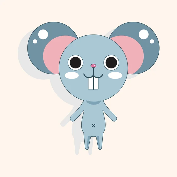 Animal mouse cartoon theme elements — Stock Vector