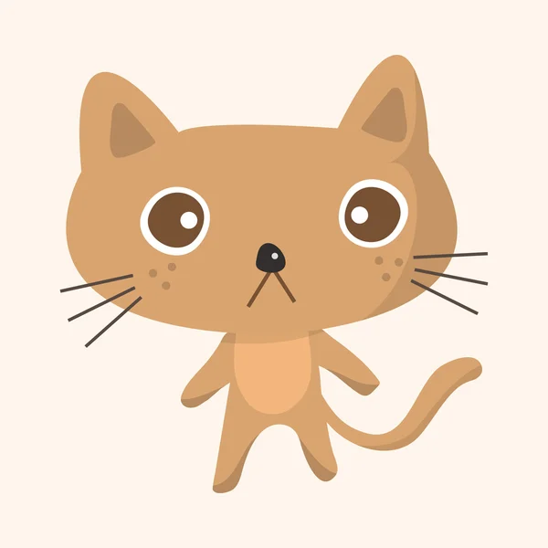 Animal Cat Cartoon Thema Elemente — Stockvektor