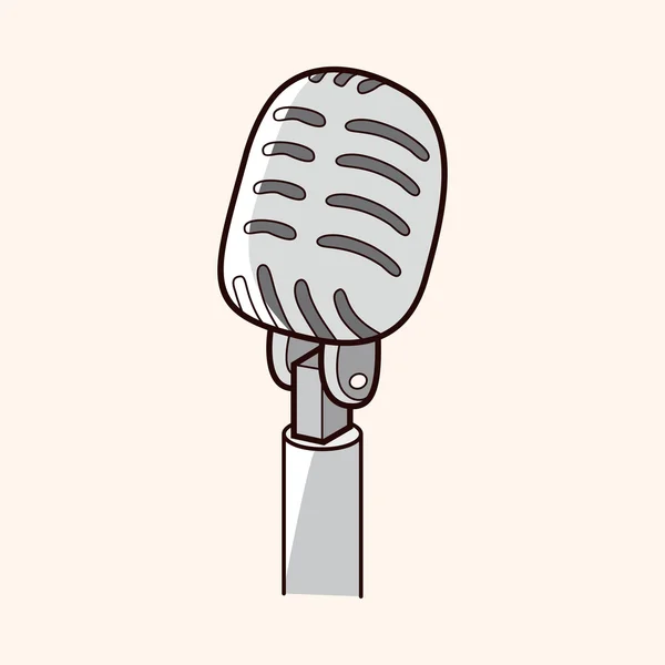 Style rock éléments de thème microphone — Image vectorielle