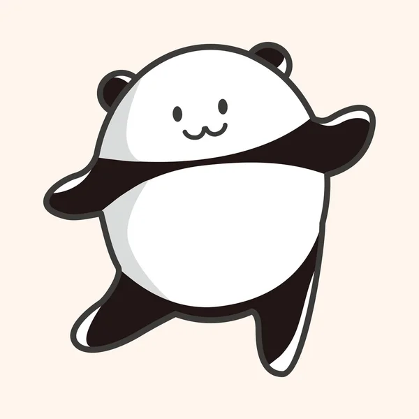 Animaux panda éléments de thème de dessin animé — Image vectorielle