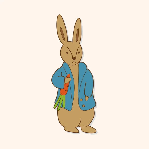 Peter Rabbit éléments de thème — Image vectorielle