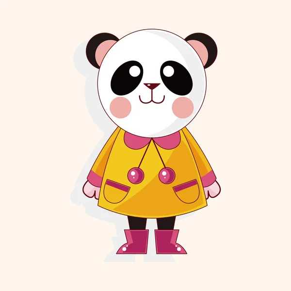 Animal panda invierno dibujos animados elementos temáticos — Archivo Imágenes Vectoriales