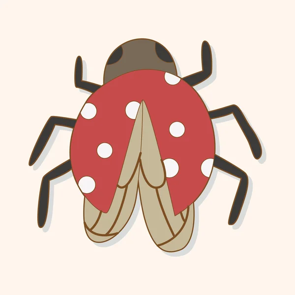 Elementos de dibujos animados bug — Vector de stock