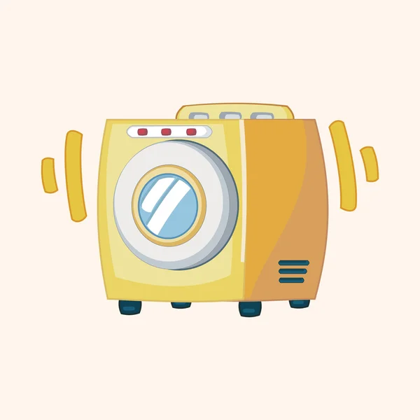 Máquina de lavar elementos temáticos — Vetor de Stock
