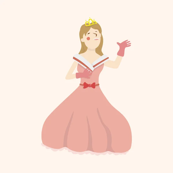 Thème royal éléments princesse — Image vectorielle