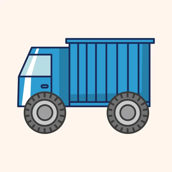 Transporte caminhão tema elementos —  Vetores de Stock