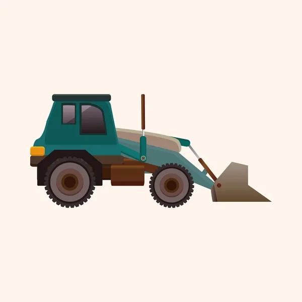 Transporte escavadeira caminhão tema elementos — Vetor de Stock