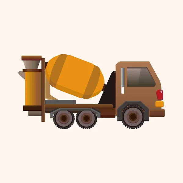 Éléments de thème camion de transport — Image vectorielle