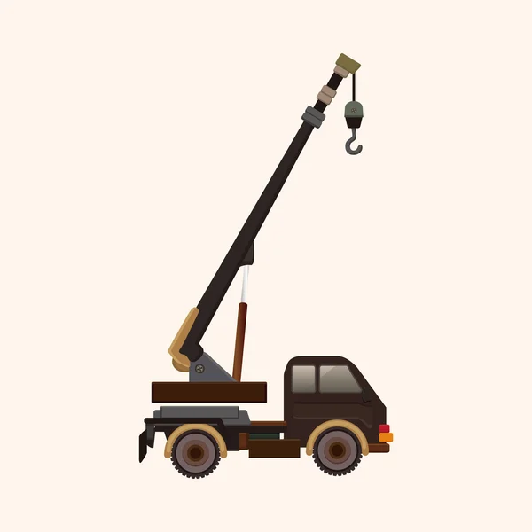 Transport déplacement camion éléments thème — Image vectorielle