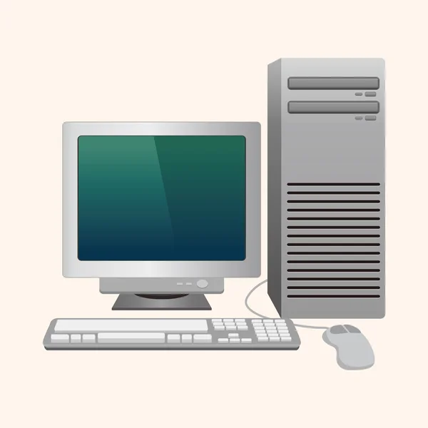 Computer thema-elementen — Stockvector