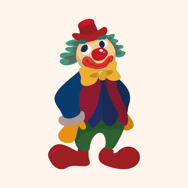 Elementos temáticos payaso de circo — Vector de stock