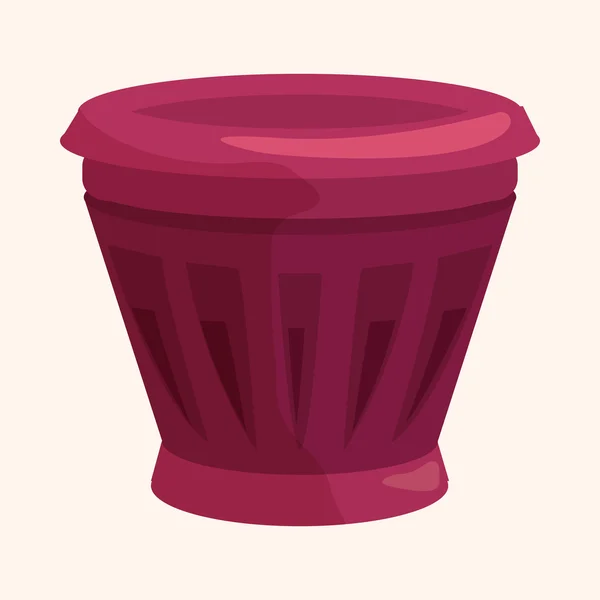 Flower pot thema-elementen — Stockvector