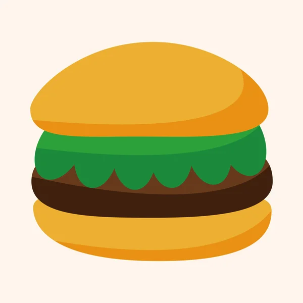 Fast foods hambúrguer elementos temáticos — Vetor de Stock