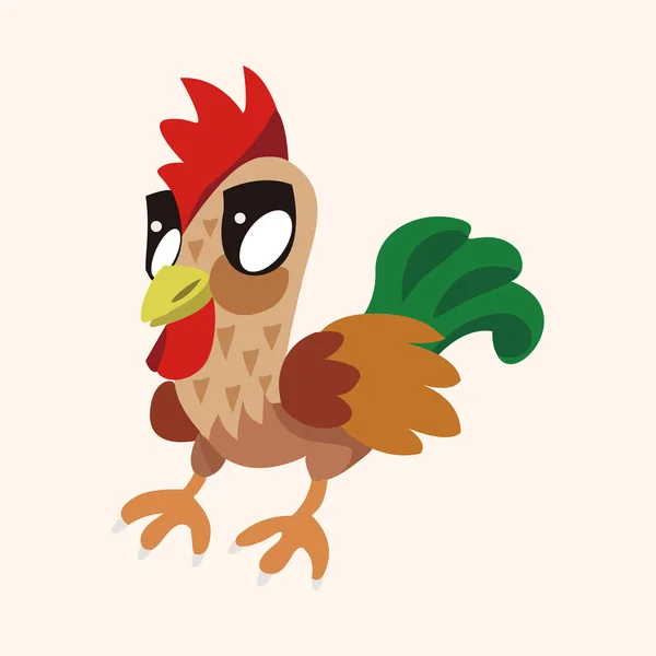 Animal polla dibujos animados tema elementos — Vector de stock