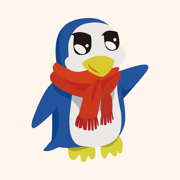 Animal Pinguin Cartoon-Elemente — Stockvektor