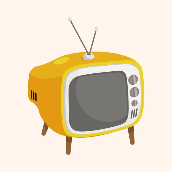 Haushaltsgeräte Thema TV-Elemente — Stockvektor