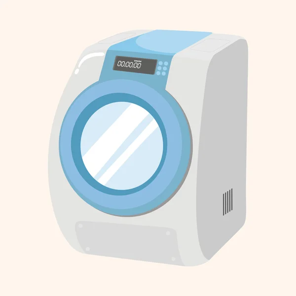 Wasmachine thema-elementen — Stockvector