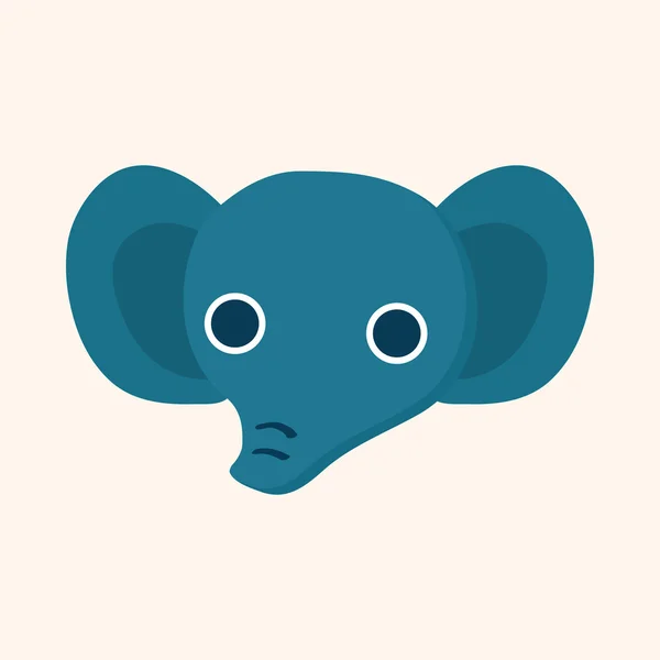 Animal éléphant dessin animé éléments thème — Image vectorielle
