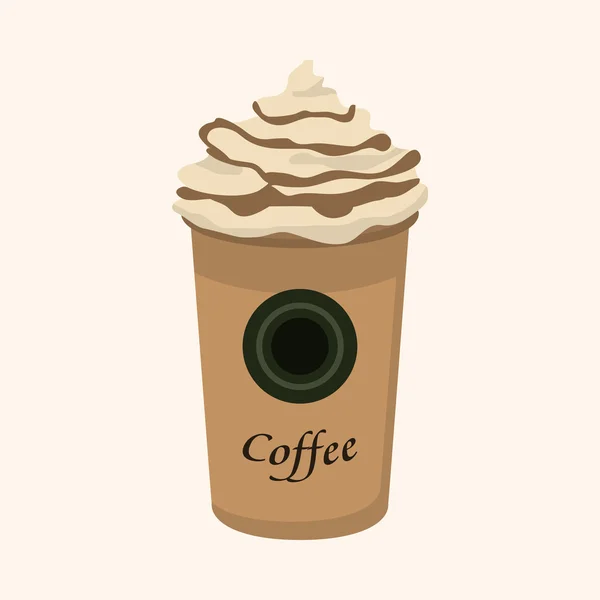 Ijs zwevende koffie thema-elementen — Stockvector