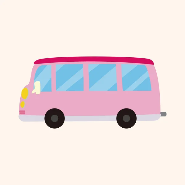 交通バス テーマ要素 — ストックベクタ