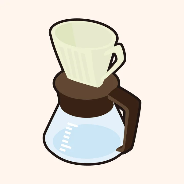 Hervidor de café elementos temáticos — Vector de stock