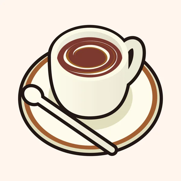 Prvky motivů kávy — Stockový vektor