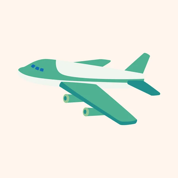 Éléments de thème avion de transport — Image vectorielle