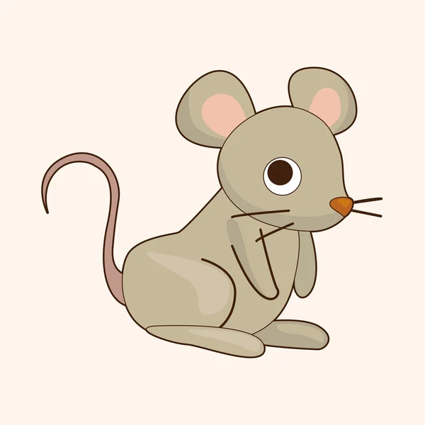 Элементы темы мультфильма о животных мышах — стоковый вектор