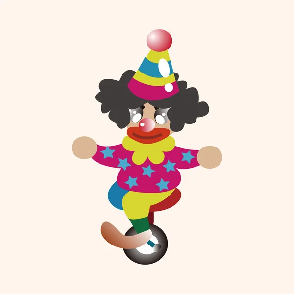 Cirque clown thèmes éléments — Image vectorielle