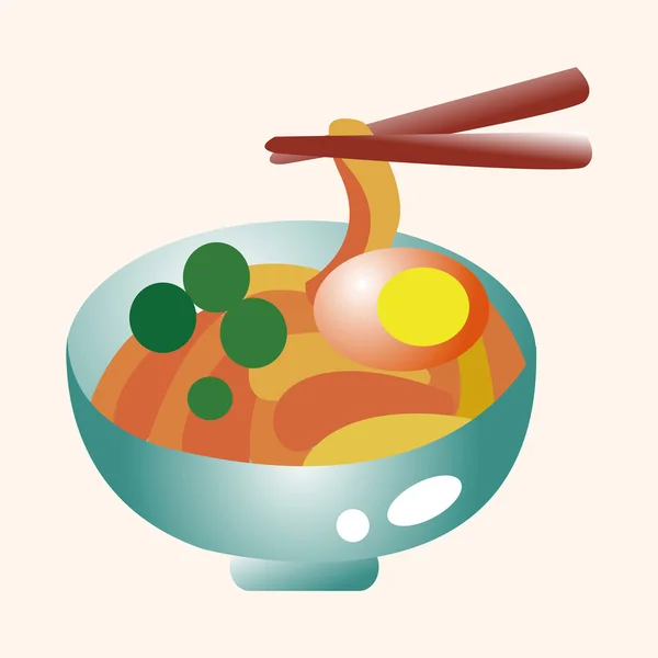 Éléments de thème alimentaire japonais — Image vectorielle
