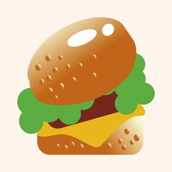 Hamburger téma elemek — Stock Vector