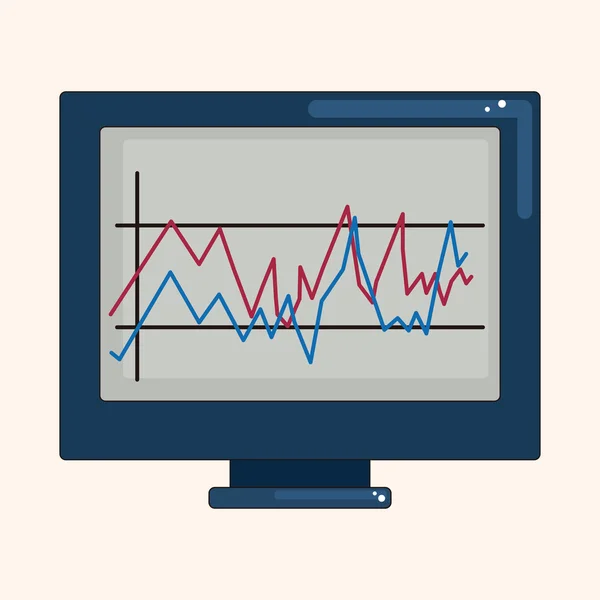 Gráficos financeiros elementos temáticos — Vetor de Stock