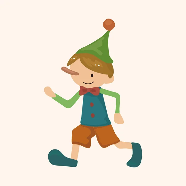 Pinocchio thema-elementen — Stockvector