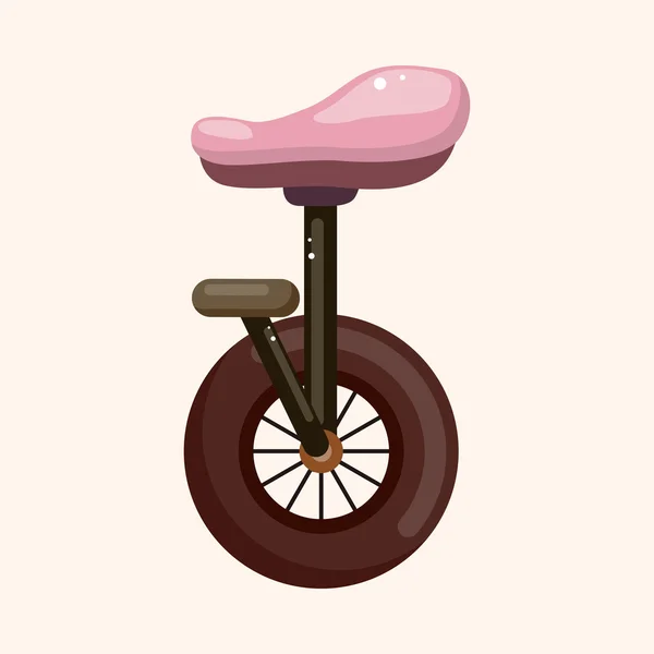 Cirque monocycle éléments de thème — Image vectorielle