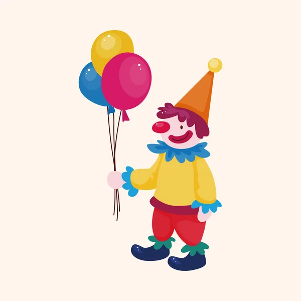 Elementos temáticos payaso de circo — Vector de stock