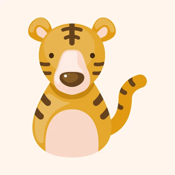 Zodíaco chino tigre tema elementos — Vector de stock