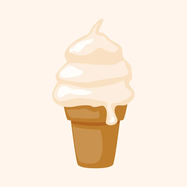 Helados elementos de dibujos animados tema — Vector de stock