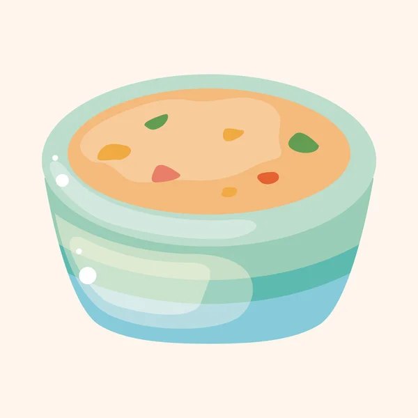 Soupe de chaudrée de maïs éléments de thème — Image vectorielle