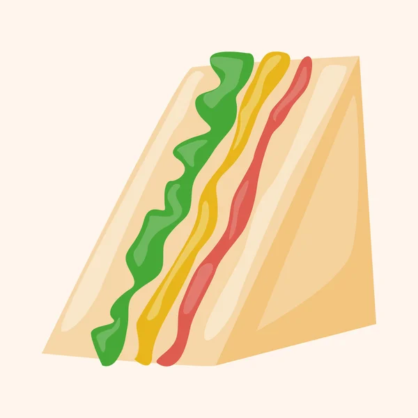 Éléments de thème sandwich — Image vectorielle