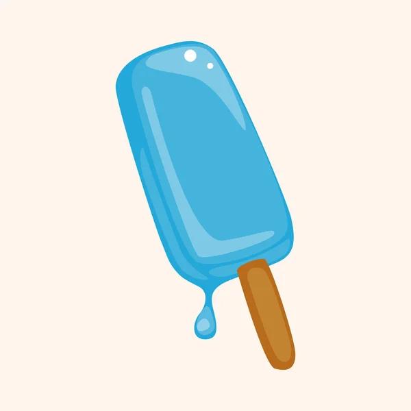 Ice cream cartoon theme elements — Stock Vector