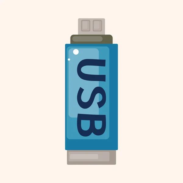 USB елементи теми — стоковий вектор